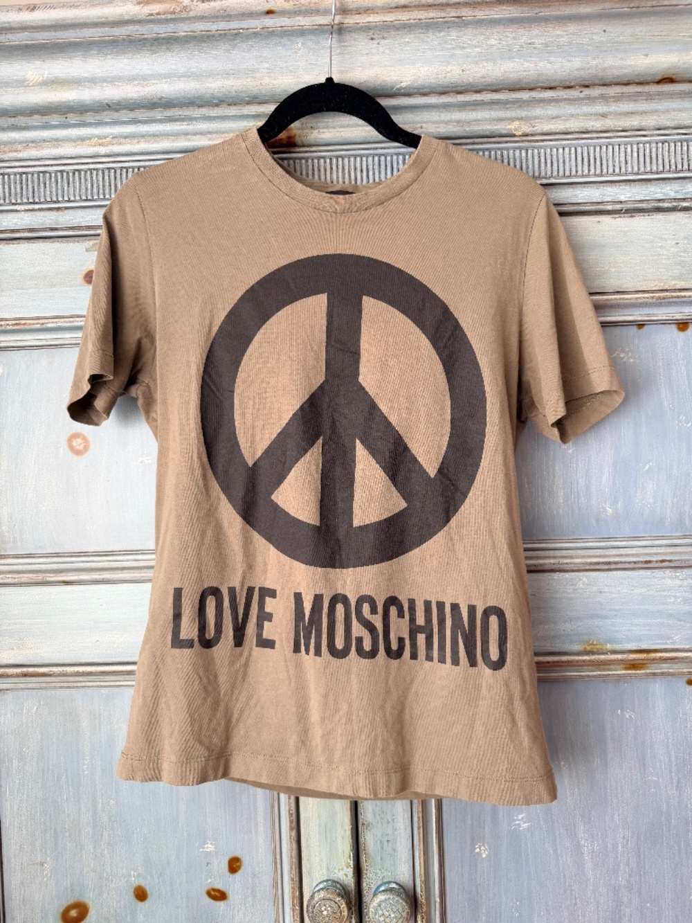 Love Moschino Khaki T Shirt Size XS
